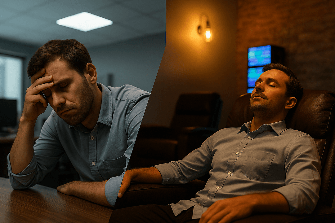 Person experiencing energy fatigue